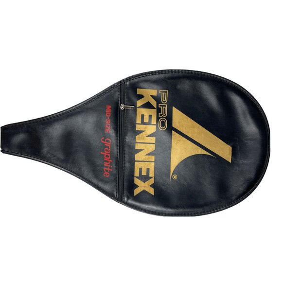 Pro Kennex Black Ace Glass Tennis  Racket W/ Cover Mid Size Graphite 4.5 Grip - Picture 4 of 8